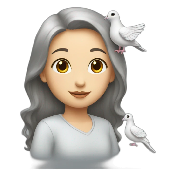 Pigeon avec une fille sur lui  sticker