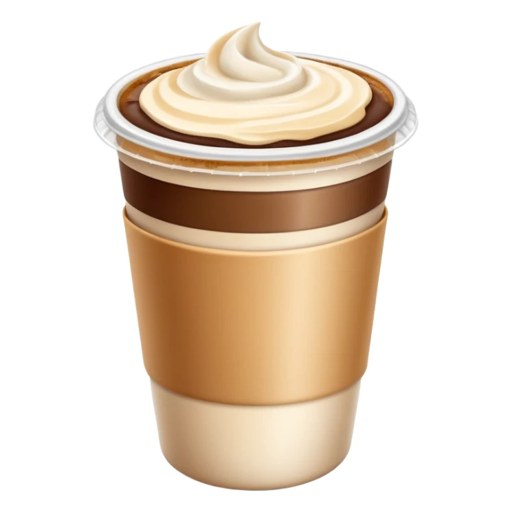 salted cream coffee in a plastic takeout cup with smooth creamy layer on coffee, clear image, no text sticker