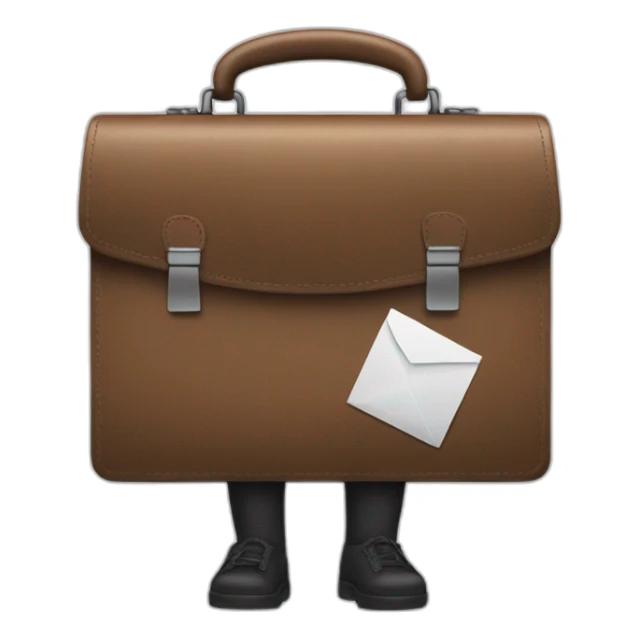 a briefcase in the hands of a white girl sticker