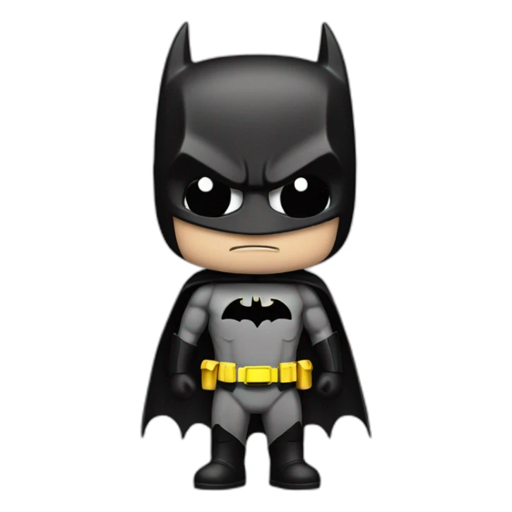 serious arkham batman with angry look and white eyes sticker
