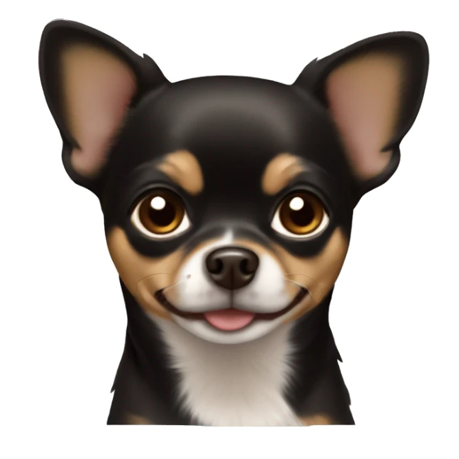 Half Black brown chihuahua girl sticker