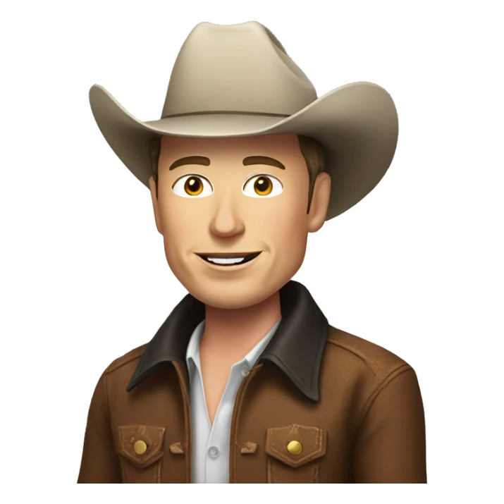 cowboy elon musk sticker