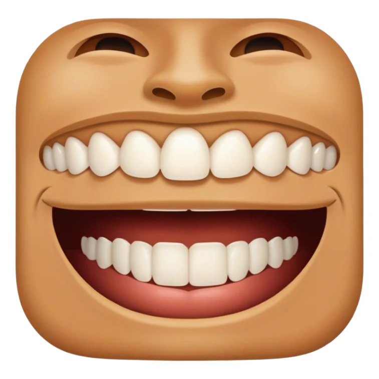 Like a top of the top teeth row biting down on my buttom lip sticker