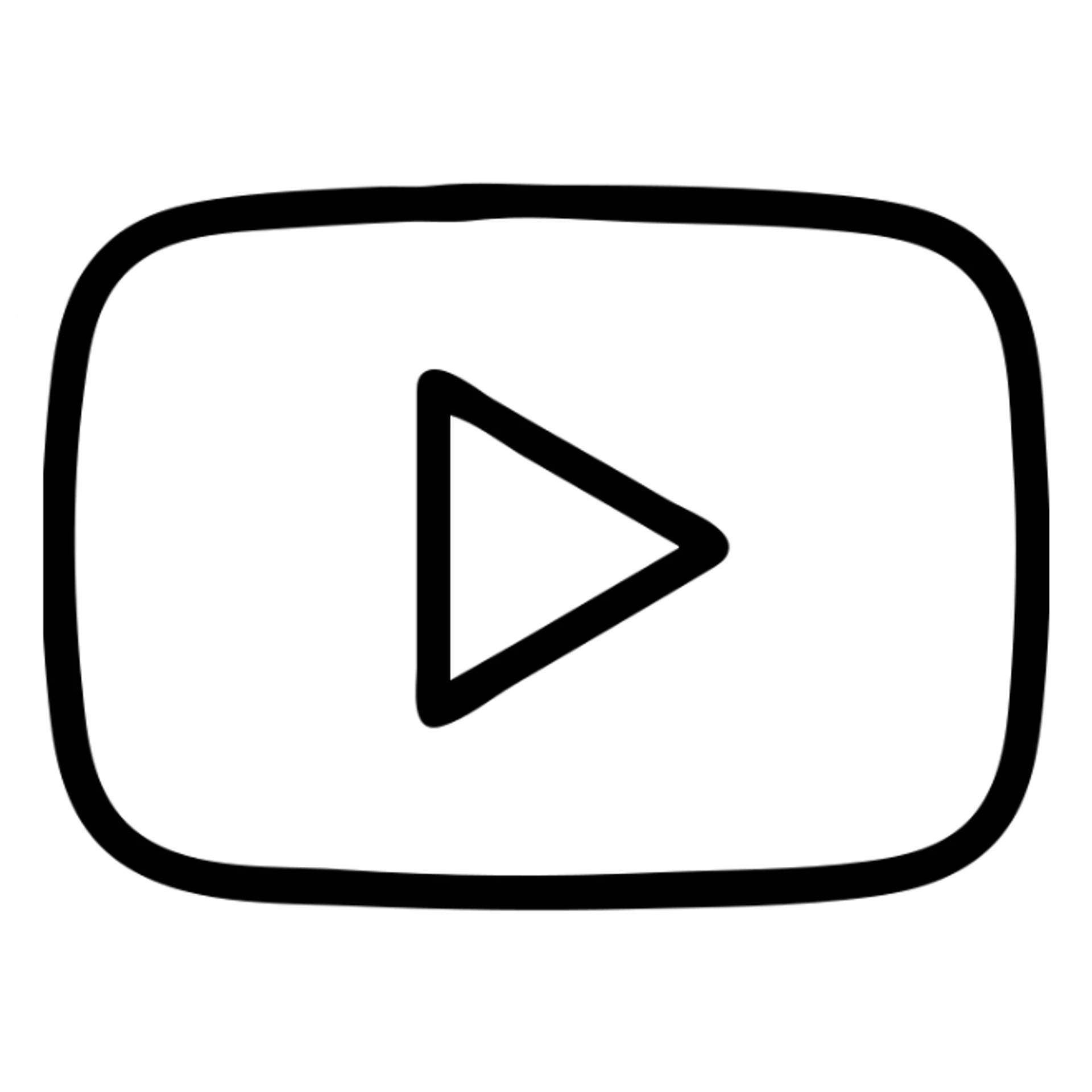 YouTube logo outlined icon sticker