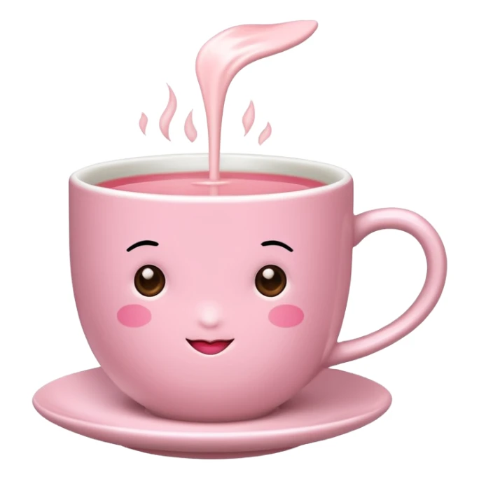 rose hot milk tea with tea cup ( no strraw) sticker