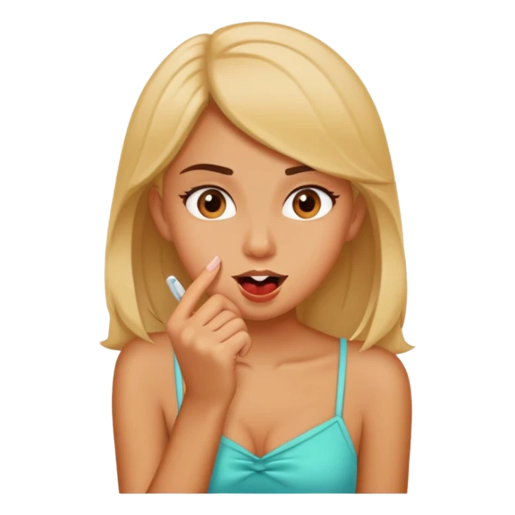 Chica que se esté mordiendo la uña  sticker