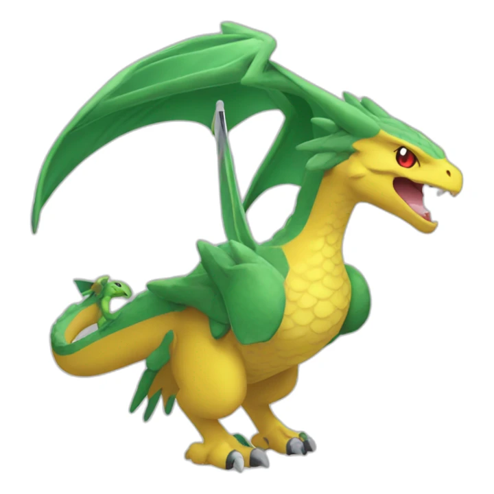 Pokémon dracofeu qui fait du golf sticker