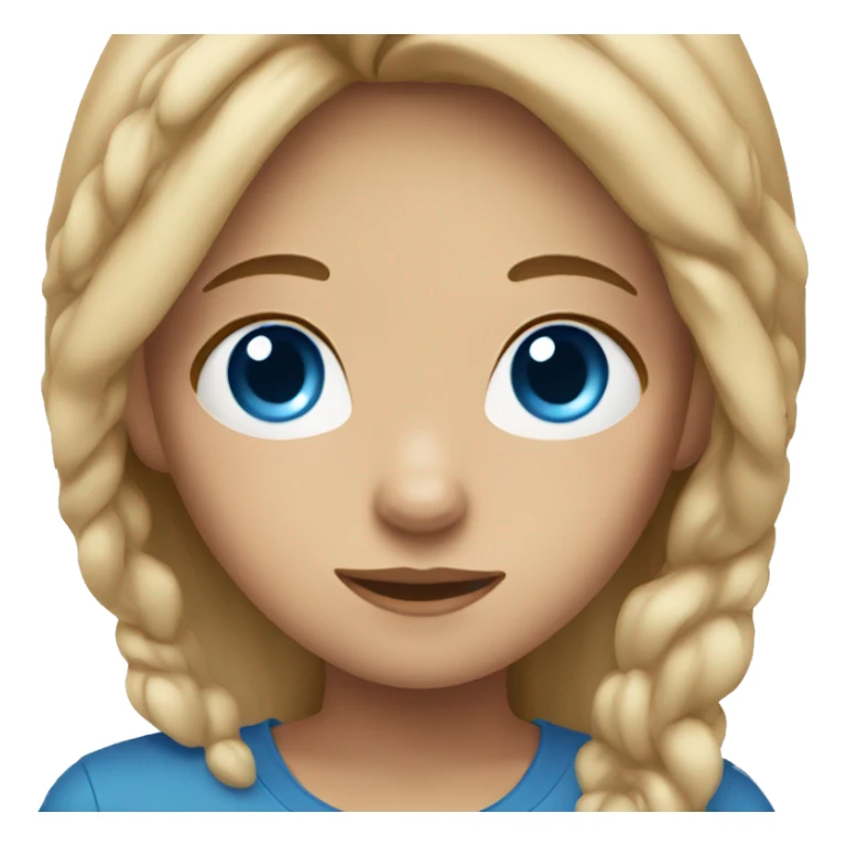 A girl with blue eyes and light brown hair sticker