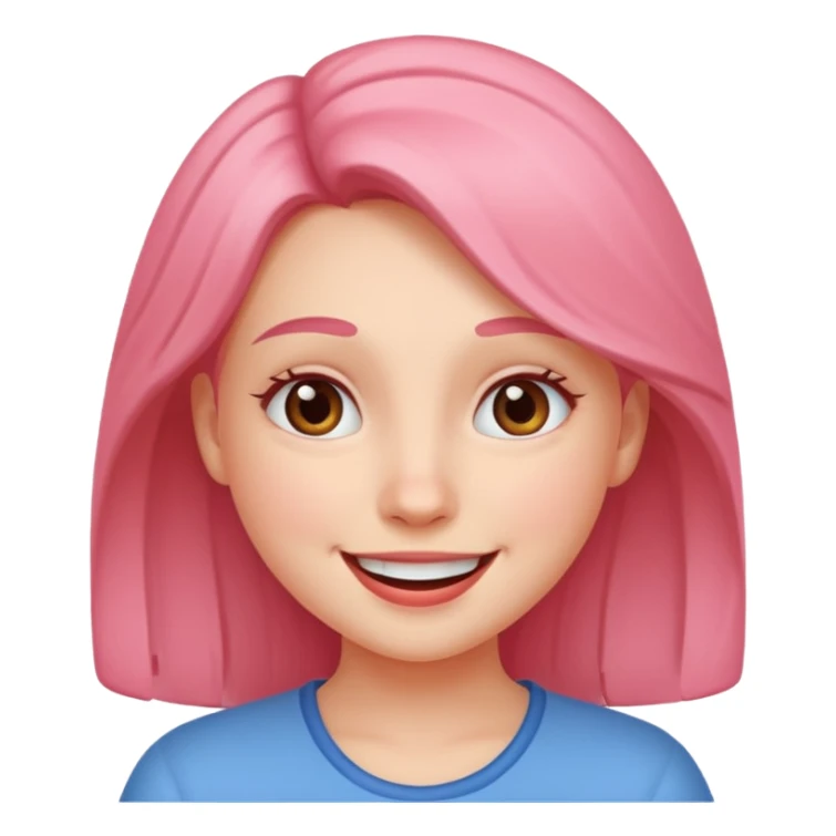 a girl genuinely feeling happy sticker