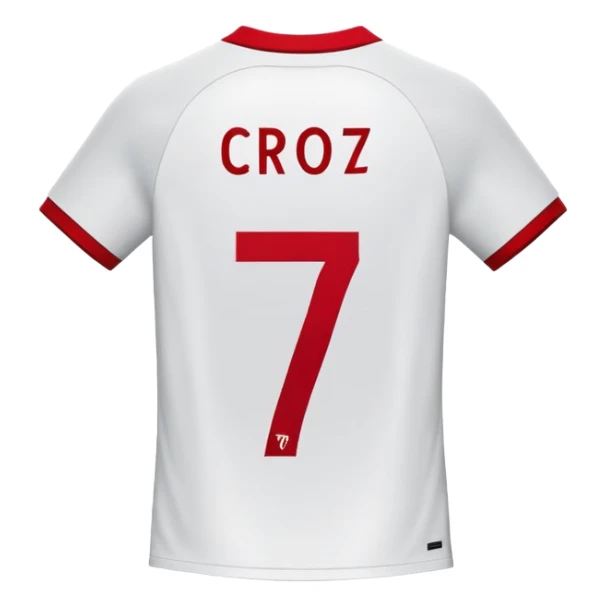 soccer jersey with number 7 and CR7 text sticker