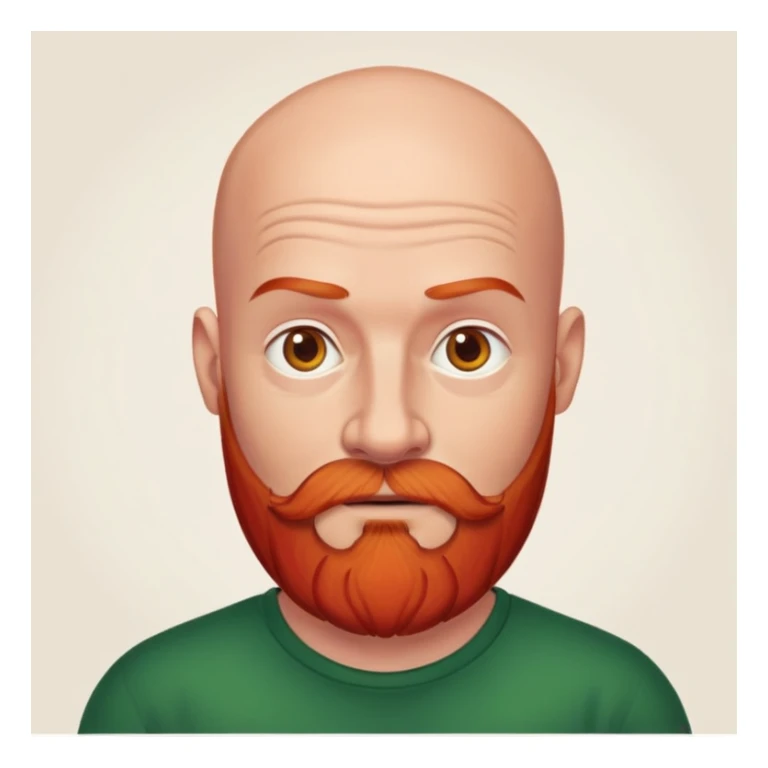 Bald 45year old Irish man with red beard  sticker