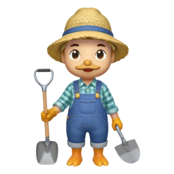 animal crossing character, the animal crossing duck farmer sticker