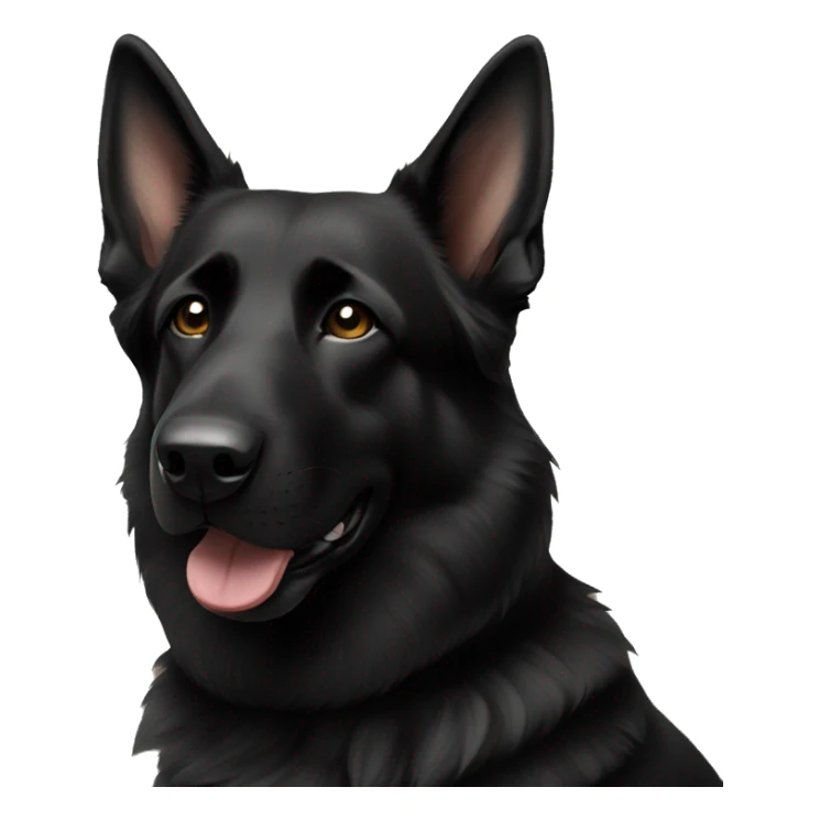 Black German shepherd  sticker