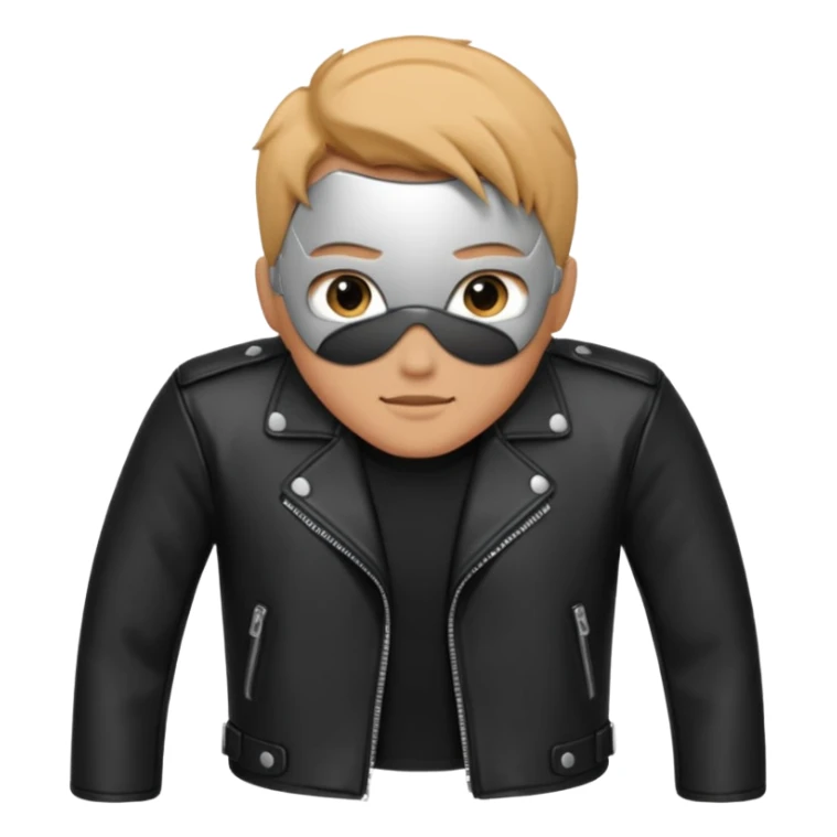 Black leather jacket with black shirt  sticker