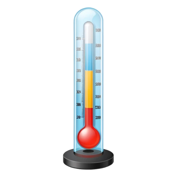 straight thermometer has 5 colors on it no ball at first  sticker