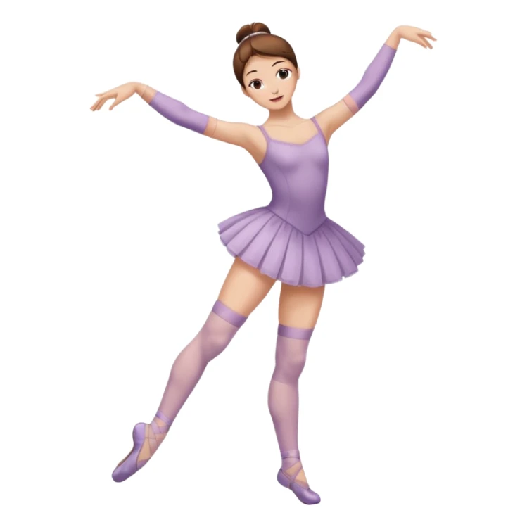 Ballet dancer in over the knee socks and brown hair sticker