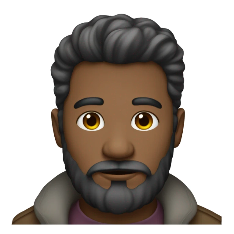 Uomo di colore pelato con una folta barba sticker