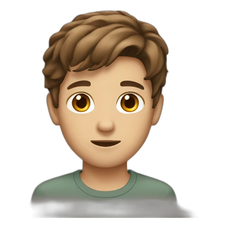 Boy with a brown hair  sticker