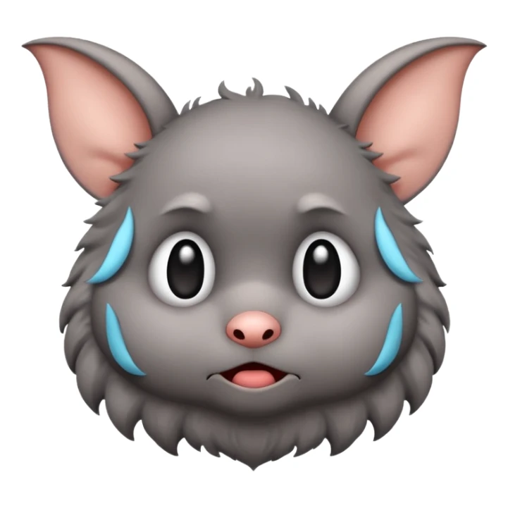 Emotional bat emoji sad sticker