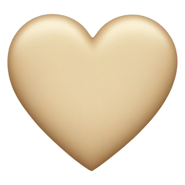 Beige heart sticker