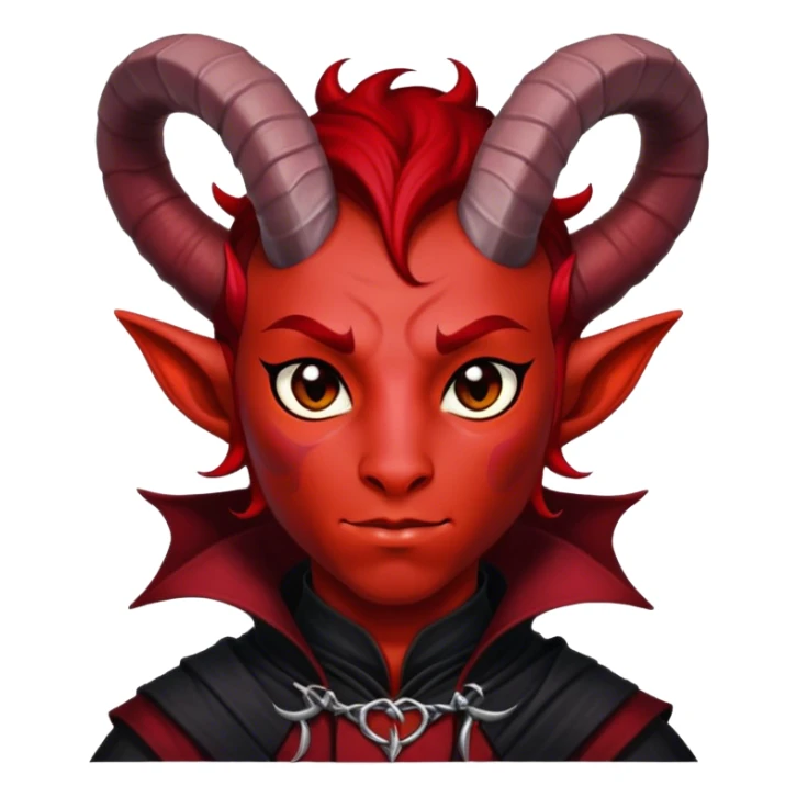 dnd male character tiefling and cloth sticker