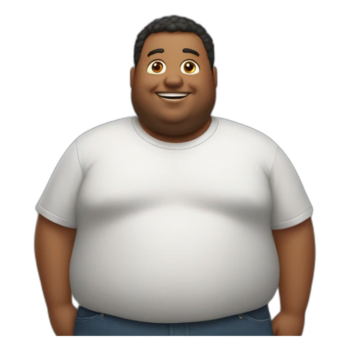 2 white fat guy friends next to each other shoulder to shoulder smiling sticker