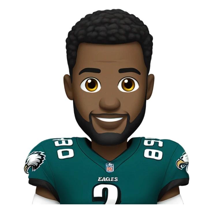 Darius Slay in an Eagles jersey with his arm in a sling.  sticker