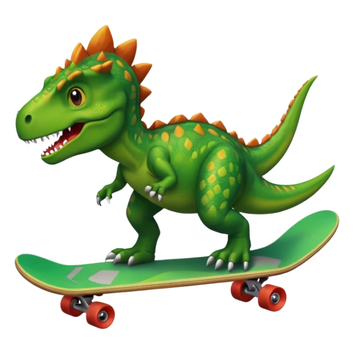 Dinosaur on a skateboard sticker