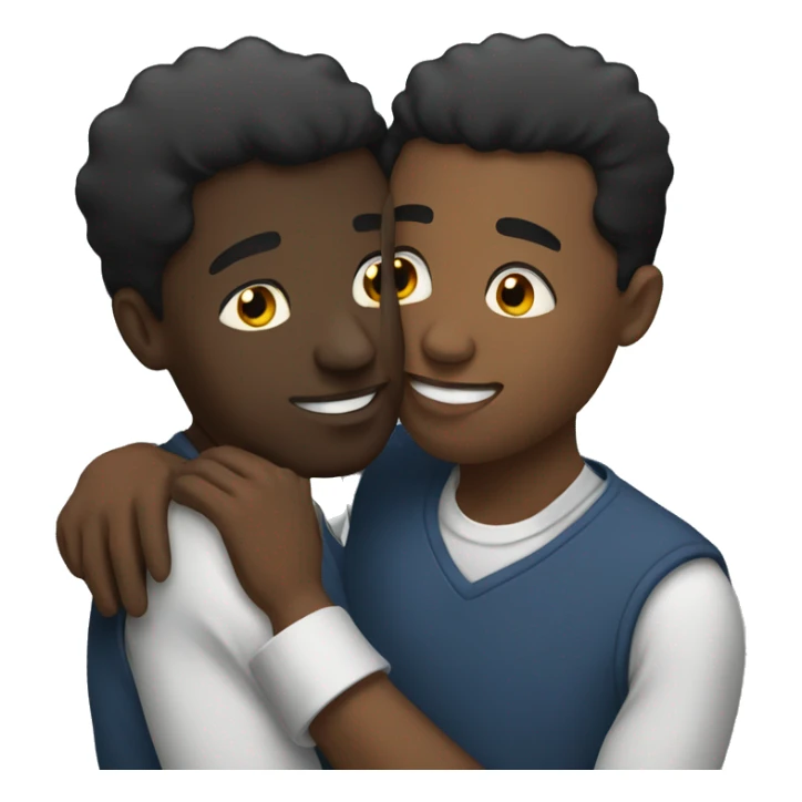 Black men hugging and kissing  sticker