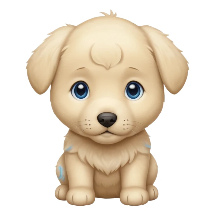 Blonde lab puppy with blue eyes sticker