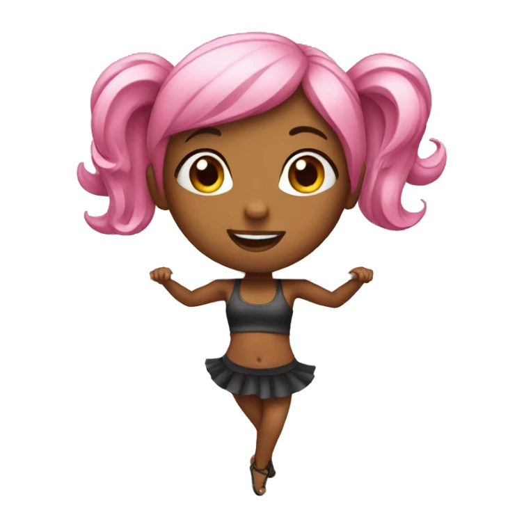 girl with pink hair pole dancing sticker