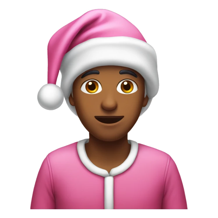 Pink christmas trepe sticker