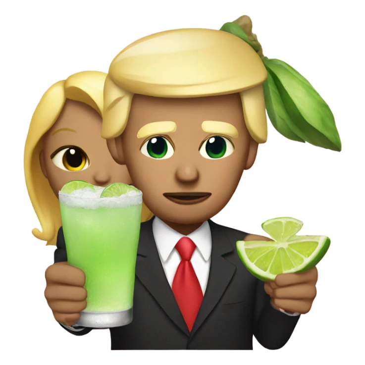 Donald trump with margarita sticker