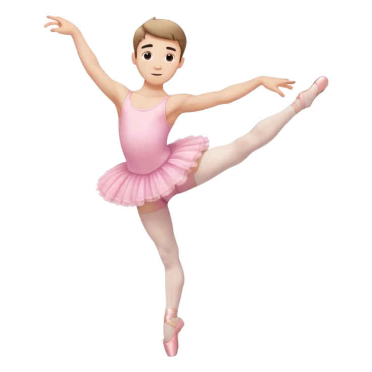 ballerina male in pink sticker