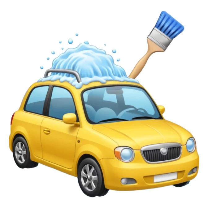 create me an image for a vertical in my super app, Car wash, add a brush sticker