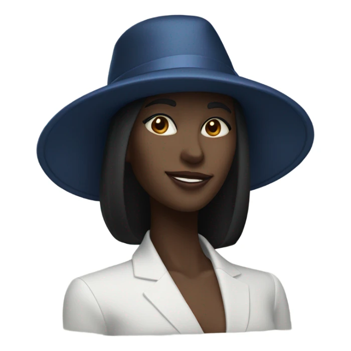 Darl blue woman hat sticker