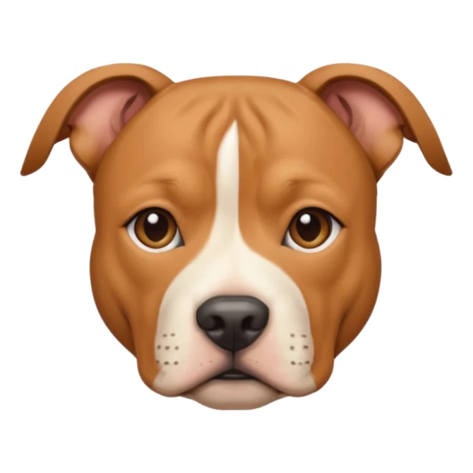 light brown American Staffordshire Terrier facing forwards, head and shoulders sticker