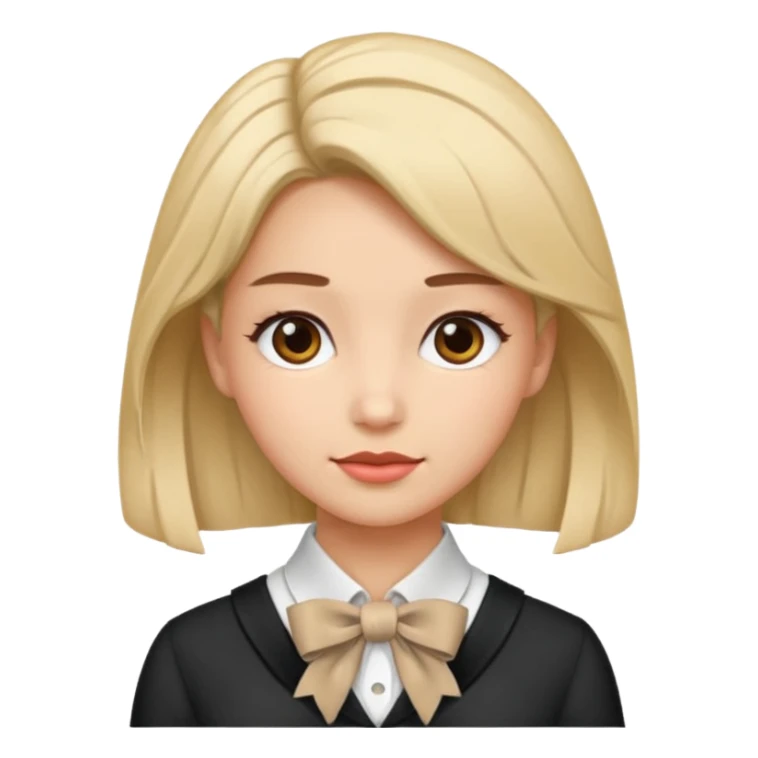 women with neckBow, different hair style . sticker