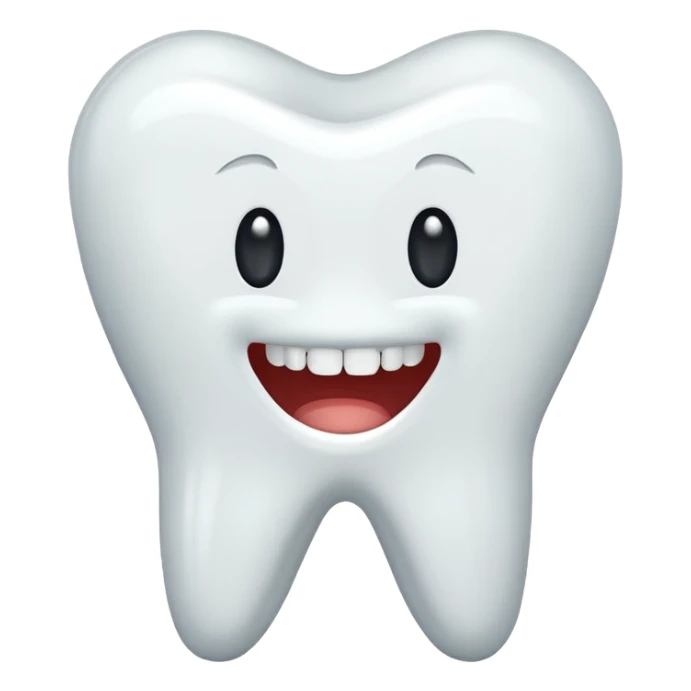 realistic tooth emoji sticker