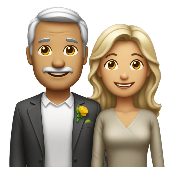 hombre y mujer casados de 50 años sticker