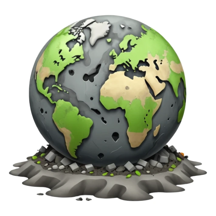 Pollution on earth and earth surface should seen more polluted   sticker