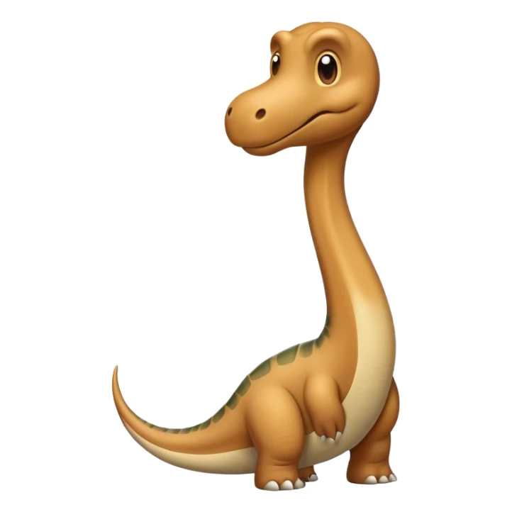 humorous phallic-shaped diplodocus neck emoji, no text sticker