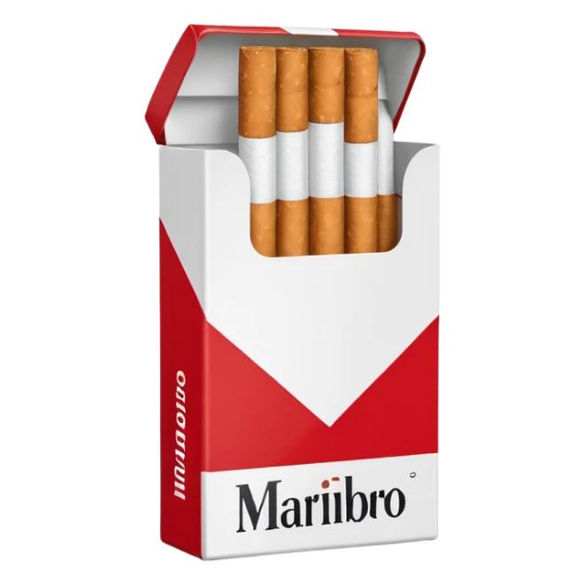 cigarette marlboro with the name Marlboro on the package
 sticker
