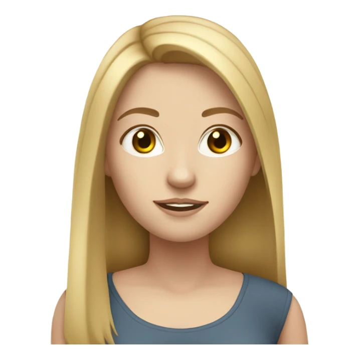 white girl with straight brown ish blond hair sticker