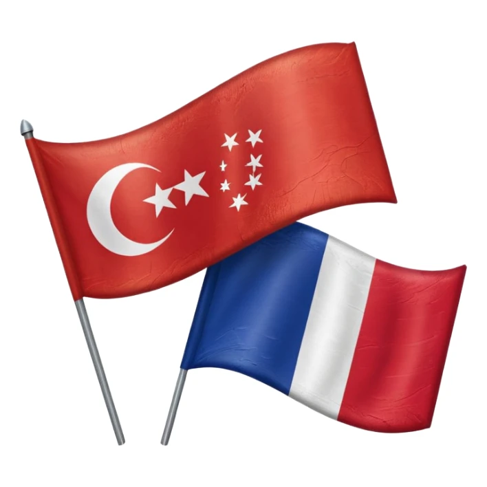 Emoji of half flag of philippines and turkey sticker