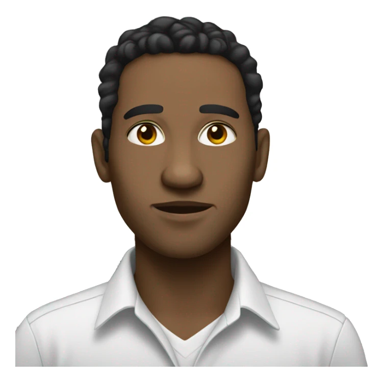 entrepreneur, white skin, black hair, thin sticker