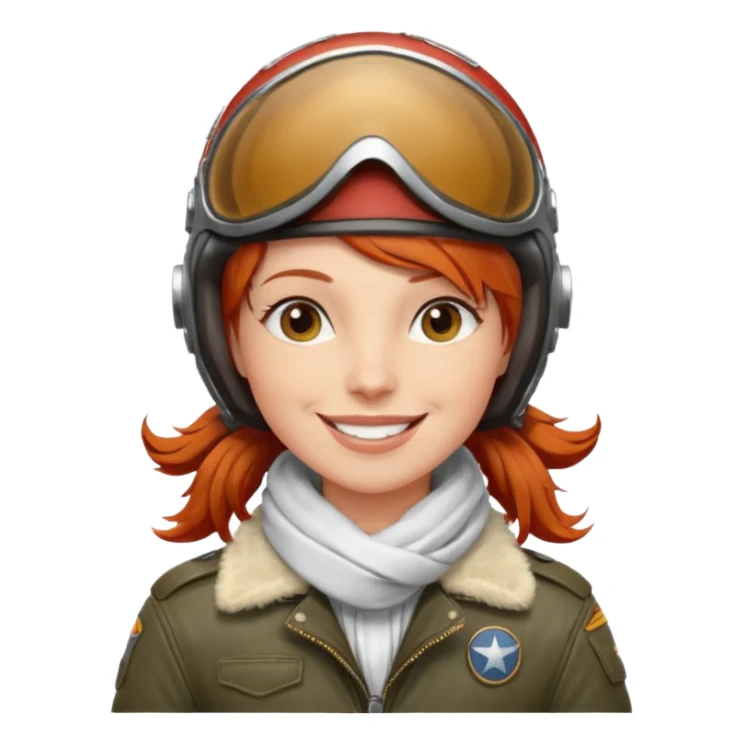 renard aviateur, casque en cuir, écharpe blanche, blouson aviateur sticker