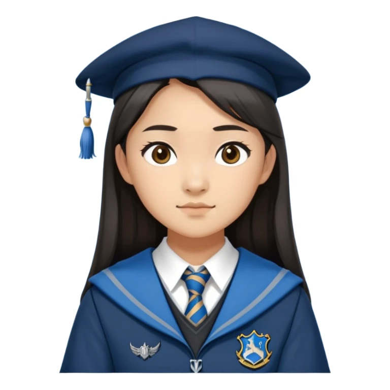 Cho Chang in harry potter, wear hogwarts Ravenclaw uniform sticker
