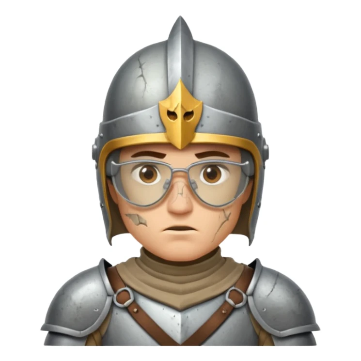 Knights with Glasses: Knight with cracked lenses after battle



















 sticker
