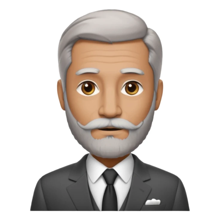 Slightly gray with frencb beard graying indian guy in suit with a bentley names professor bw tlt sticker